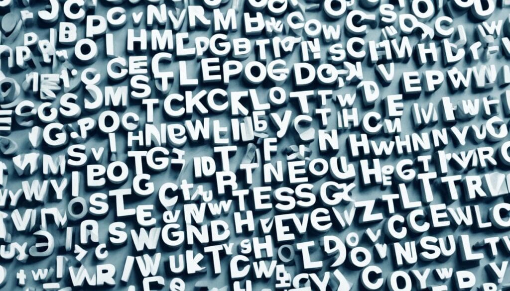 jasne litery w alfabecie dla słowa frazy kluczowe