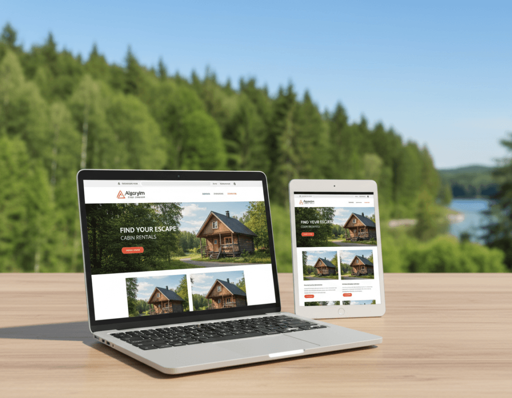 atrakcyjna strona internetowa dla wynajmu domków